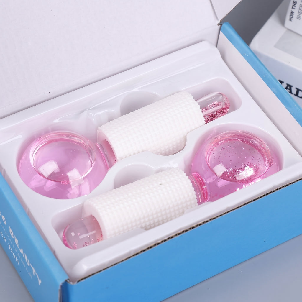 Piel de Porcelana en 10 Min - Masajeador Facial de Cristal Frío