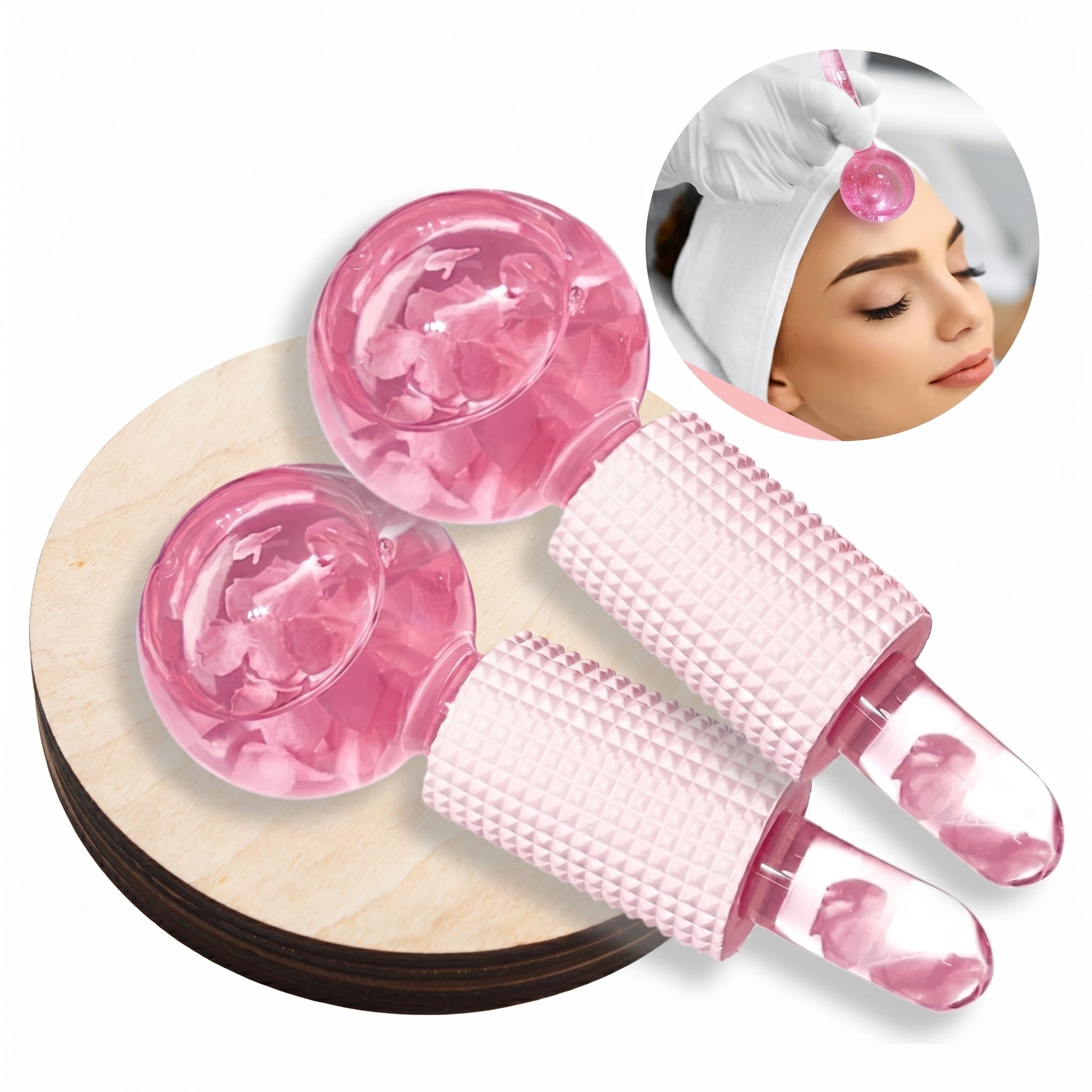 Piel de Porcelana en 10 Min - Masajeador Facial de Cristal Frío