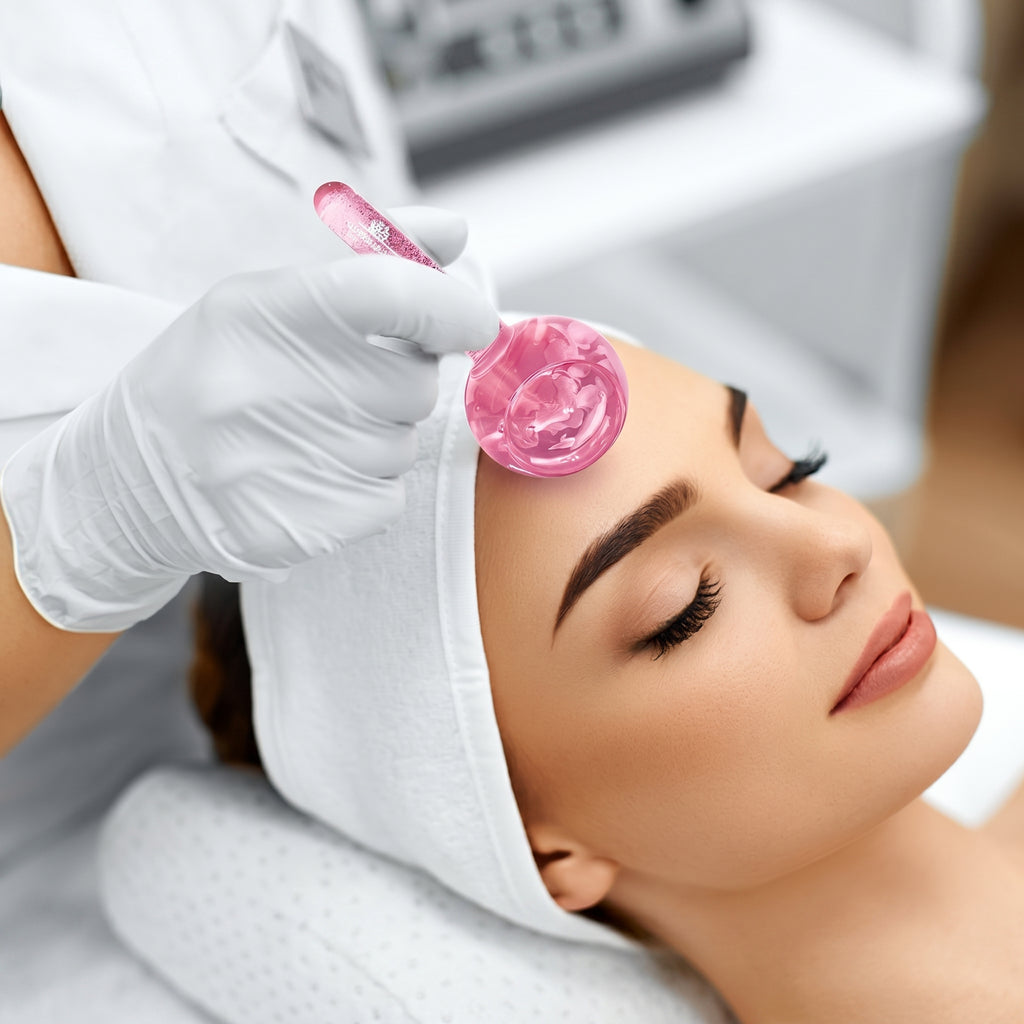 Piel de Porcelana en 10 Min - Masajeador Facial de Cristal Frío